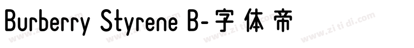 Burberry Styrene B字体转换